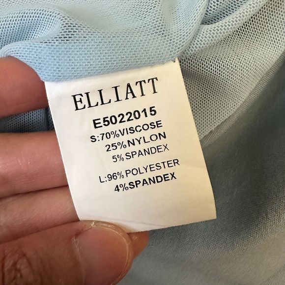 ELLIATT Spaghetti Strap Arch Ruffled Mini Dress in Baby Blue - Picture 12 of 15